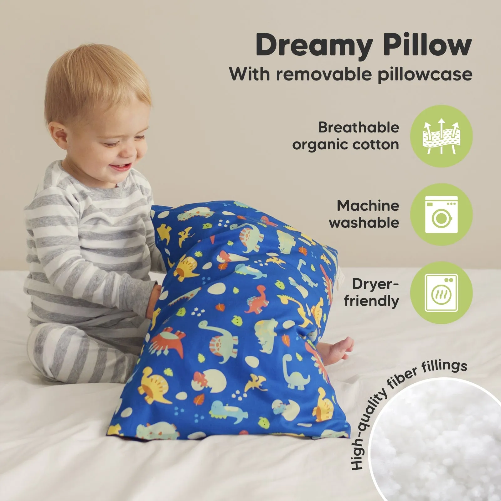 2-Pack Pillow (DinoWorld & Happy Dino)