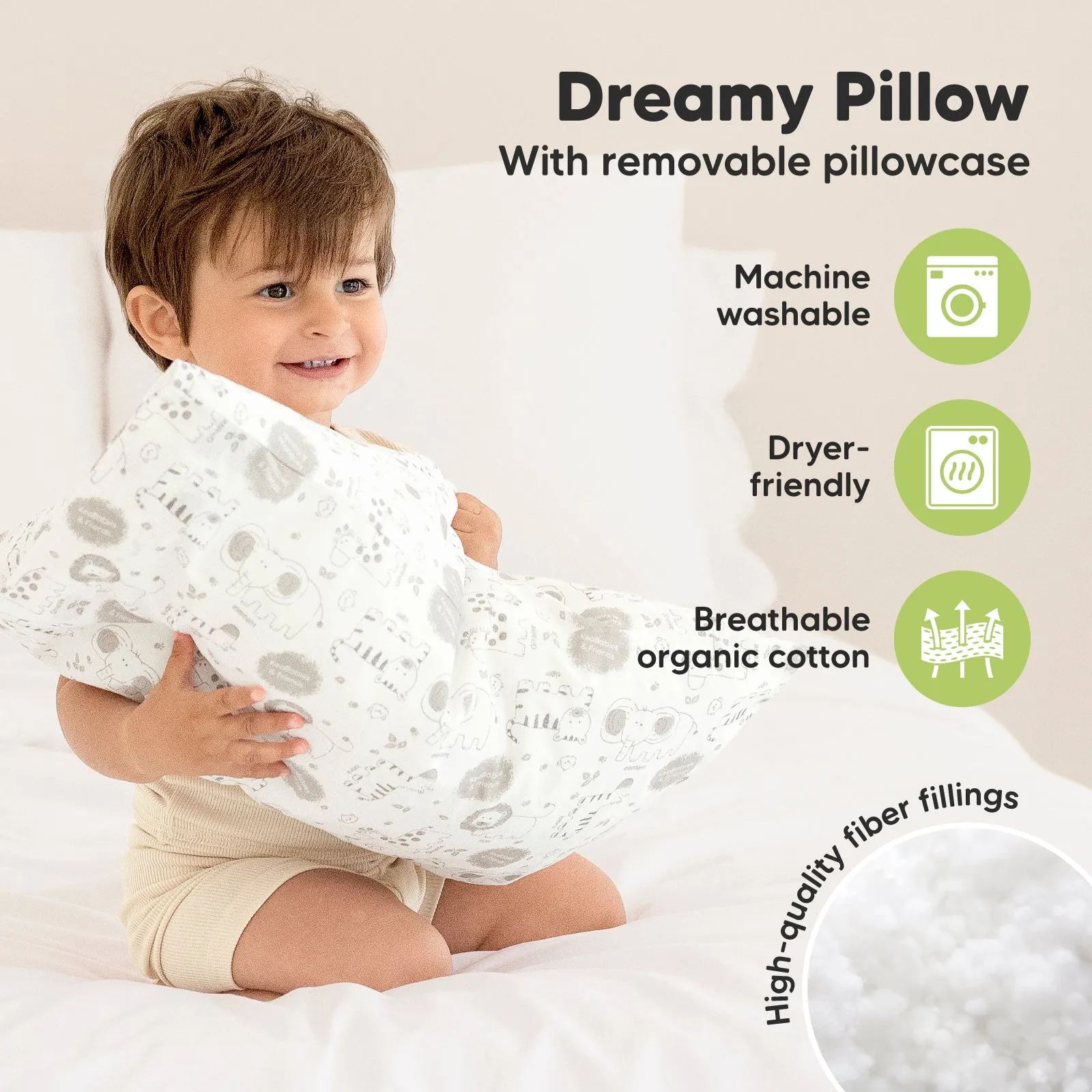 2-Pack Pillow (Jolly Rainbow & KeaSafari)