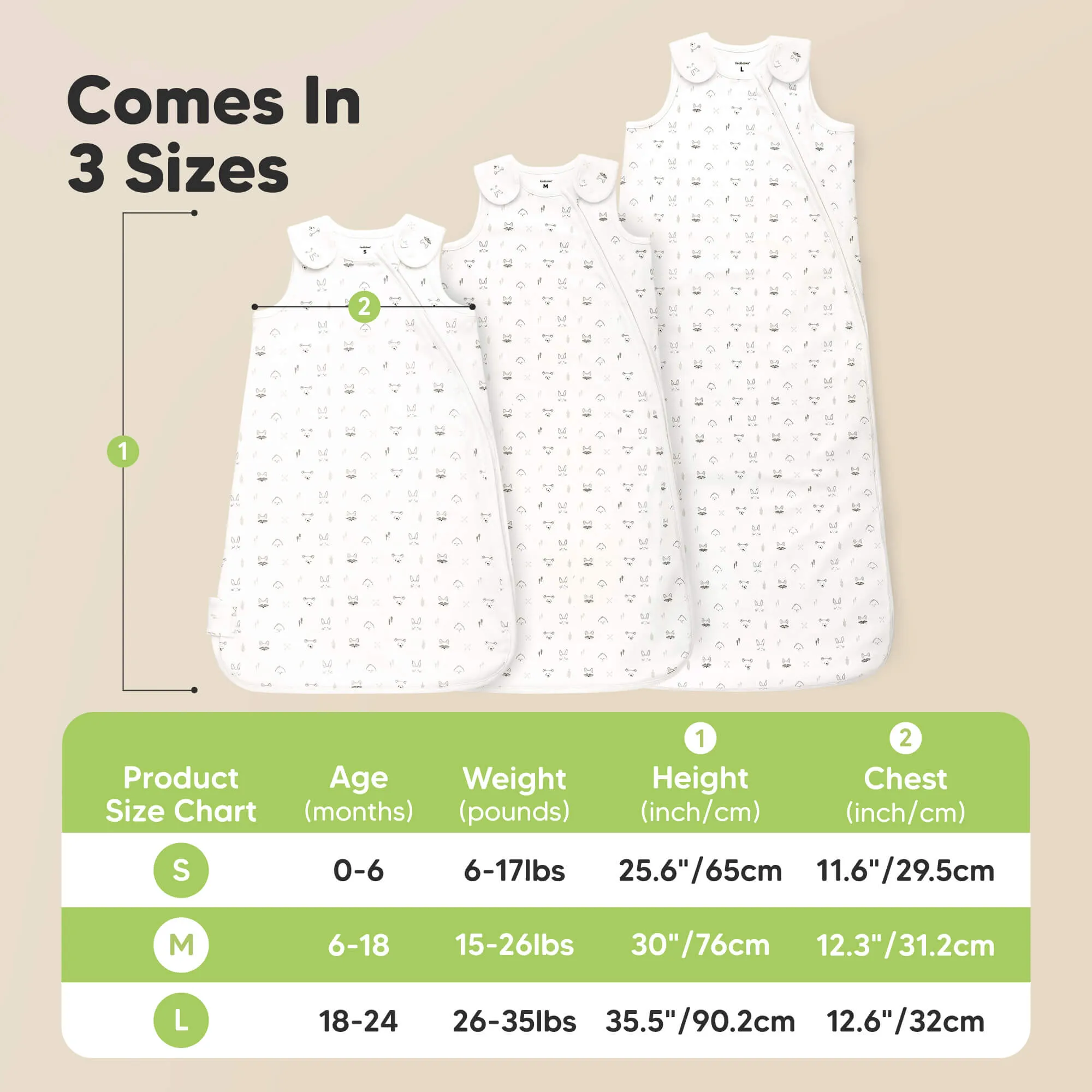 2-Pack Soothe Sleep Sacks (Avocado)