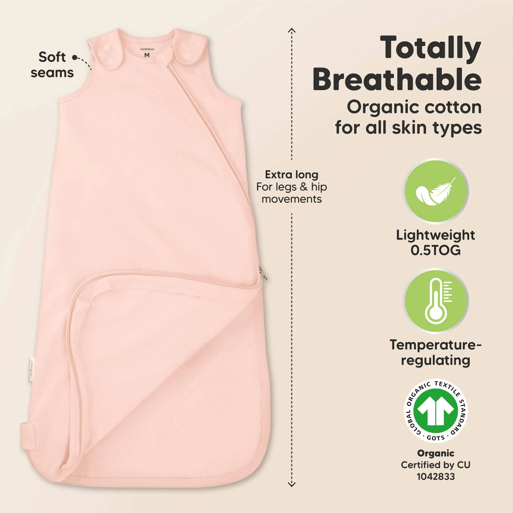2-Pack Soothe Sleep Sacks (Mist Rose)