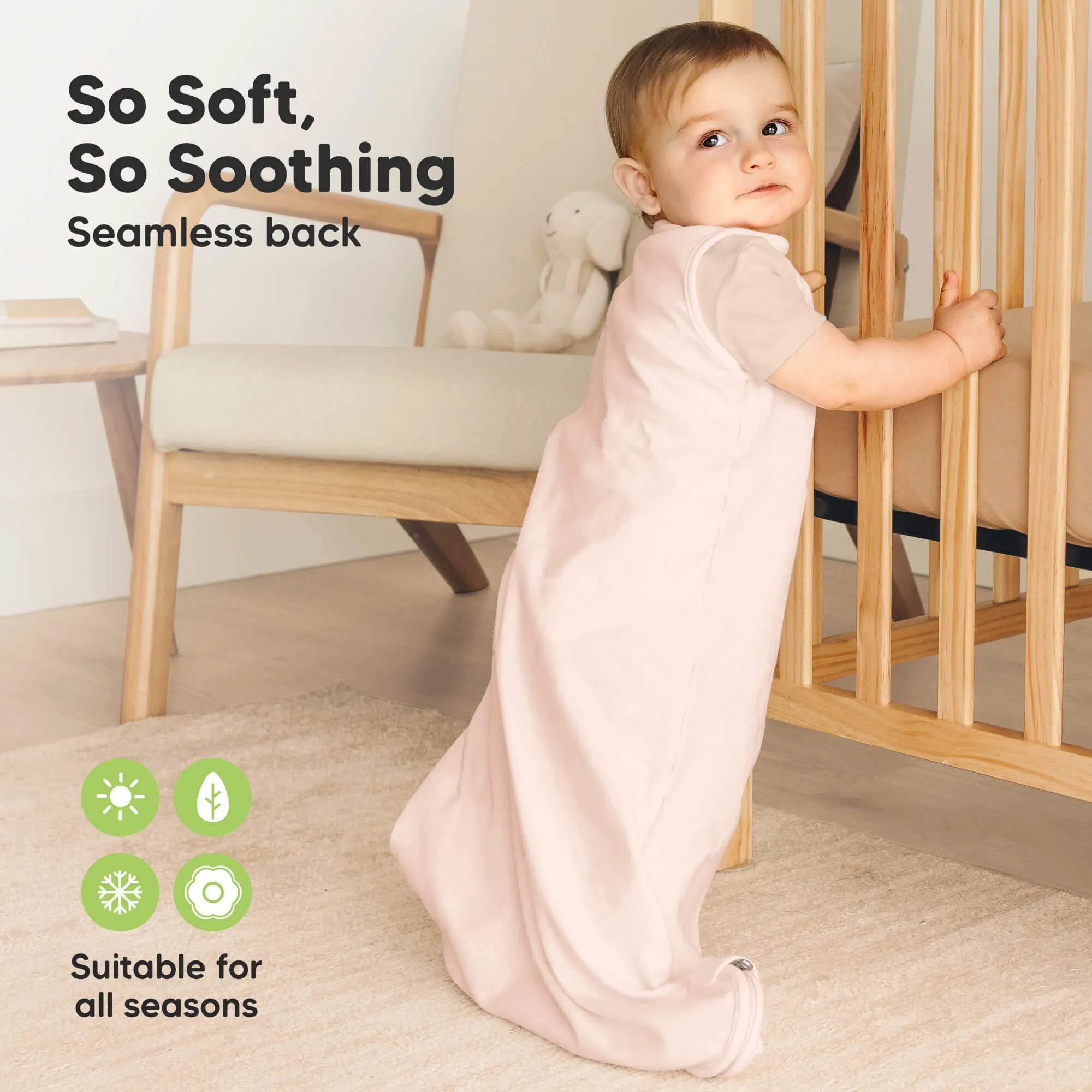 2-Pack Soothe Sleep Sacks (Mist Rose)