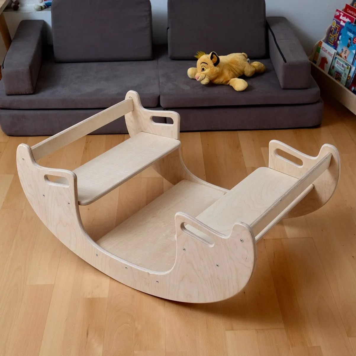 2in1-Montessori Wooden Seesaw-Table Chair Set