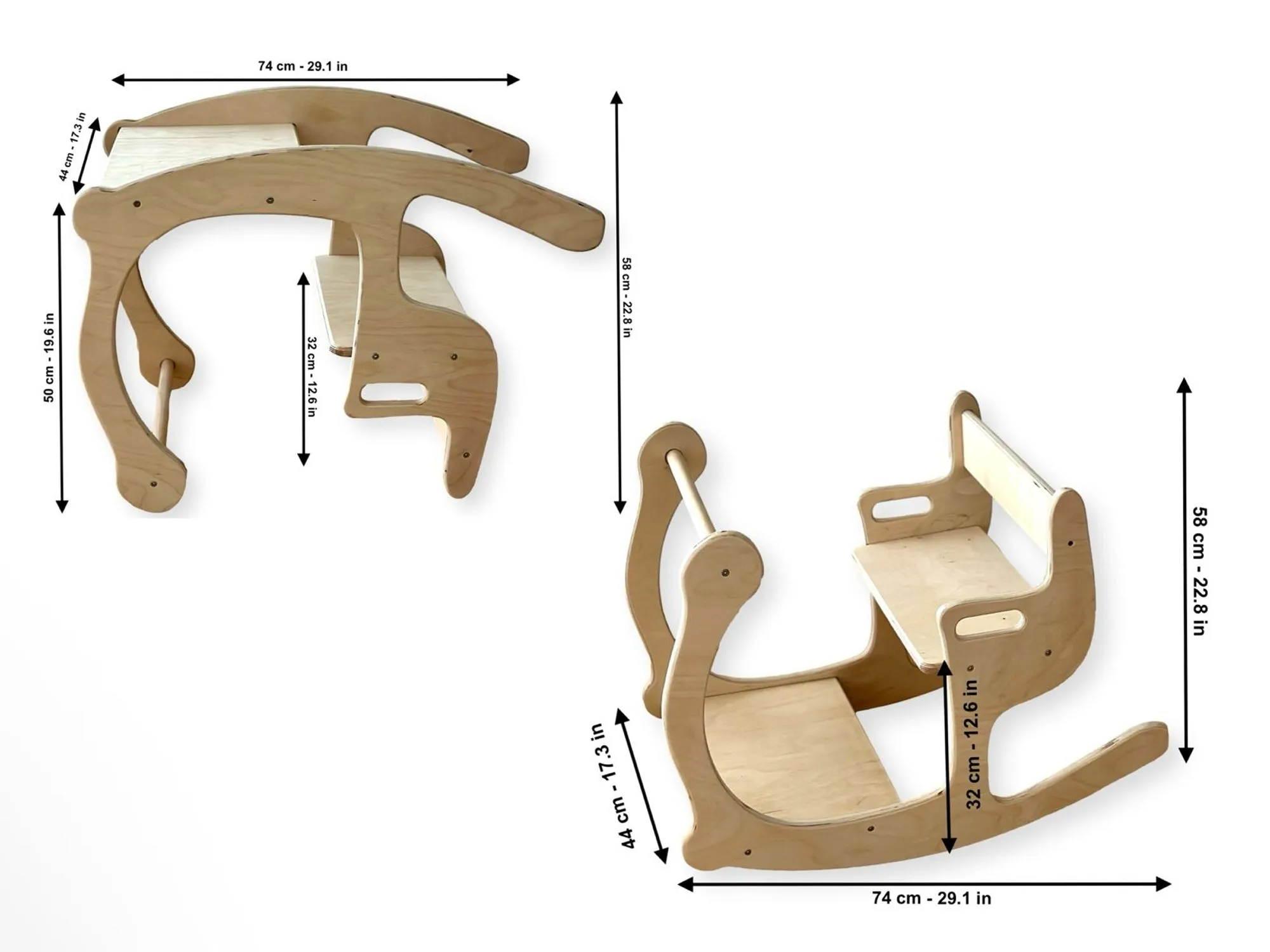 2in1 Toddler Rocking Chair and Toddler Table | Eco-Friendly Kids Furniture - Kidodido