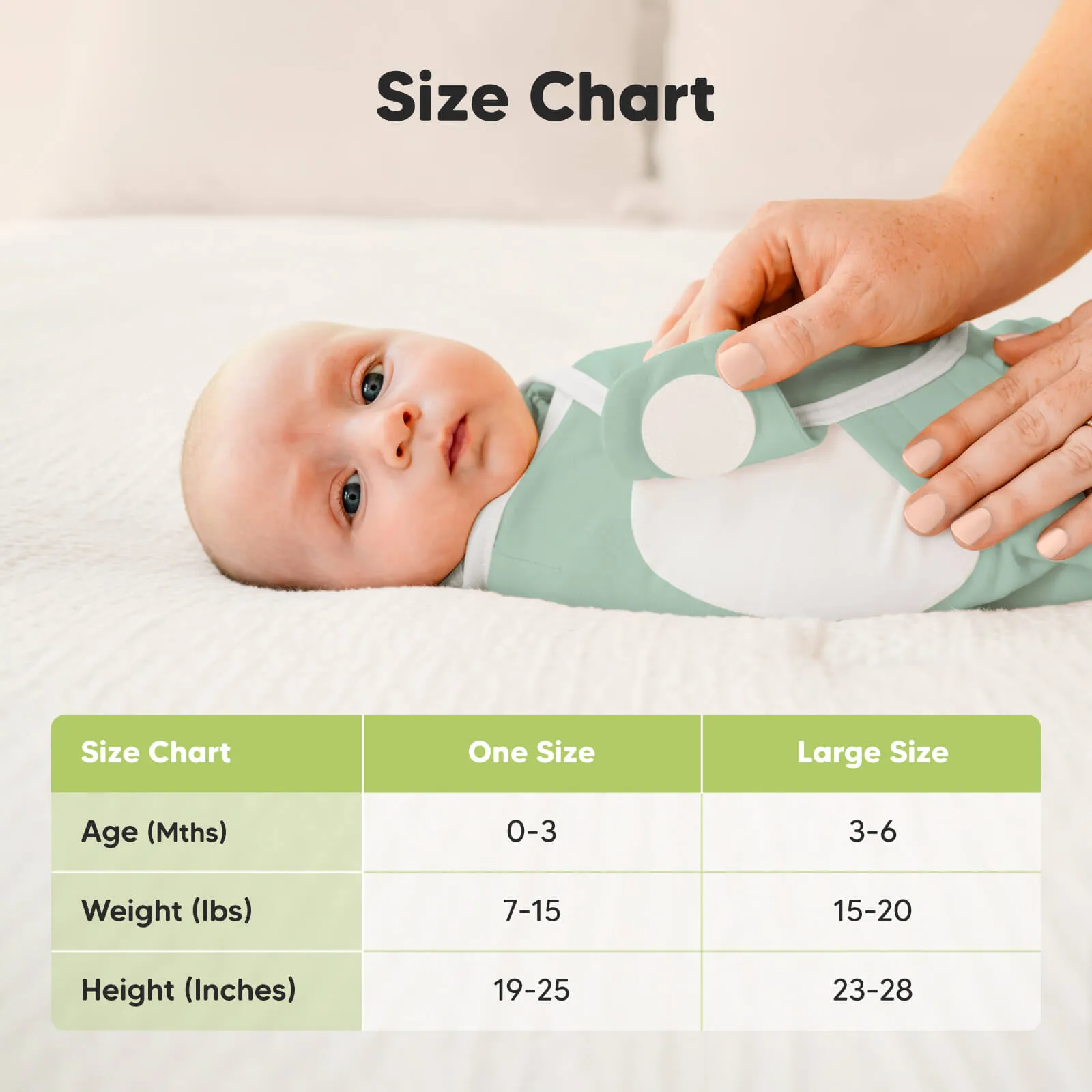 3-Pack Soothe Zippy Swaddle Wrap (Sage)