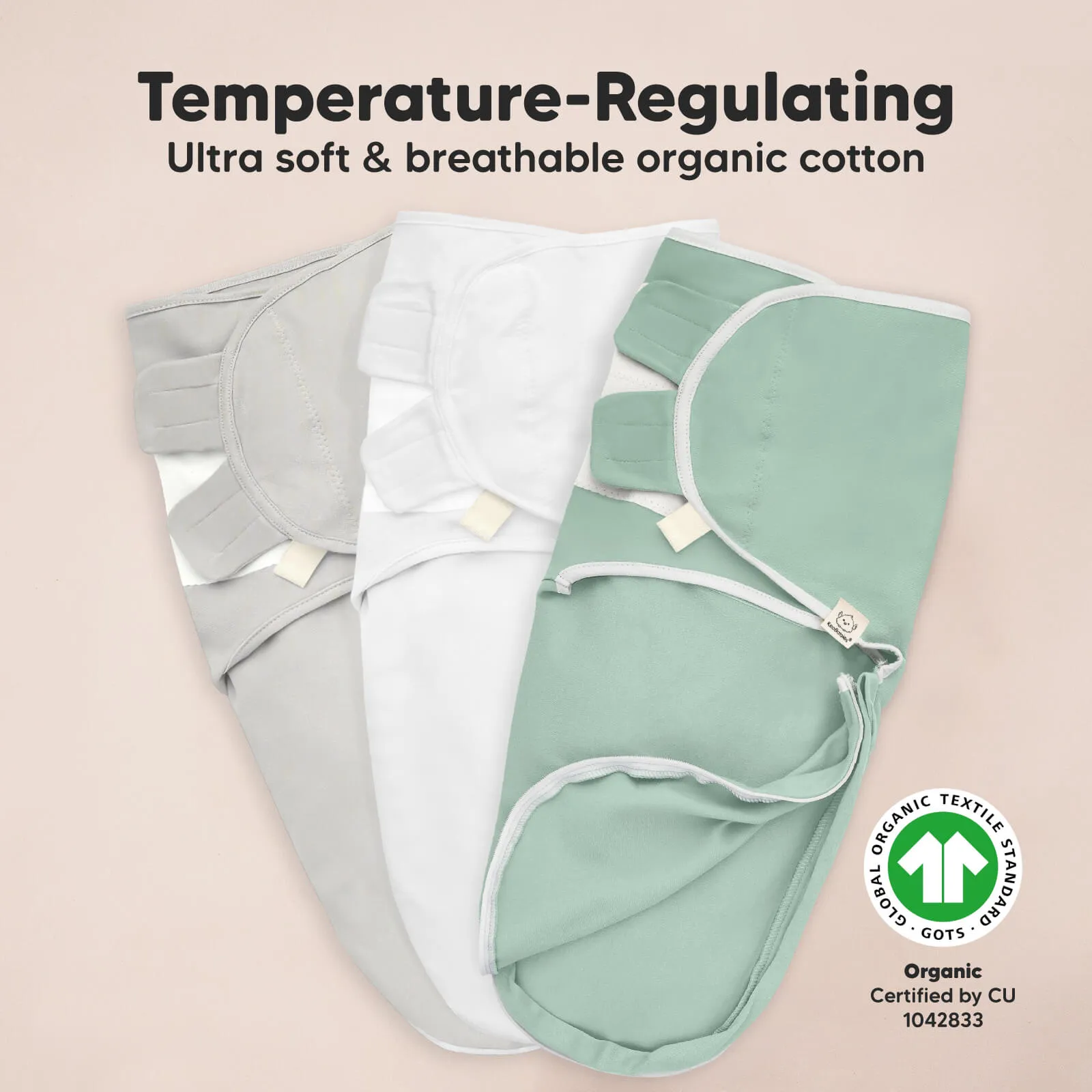 3-Pack Soothe Zippy Swaddle Wrap (Sage)