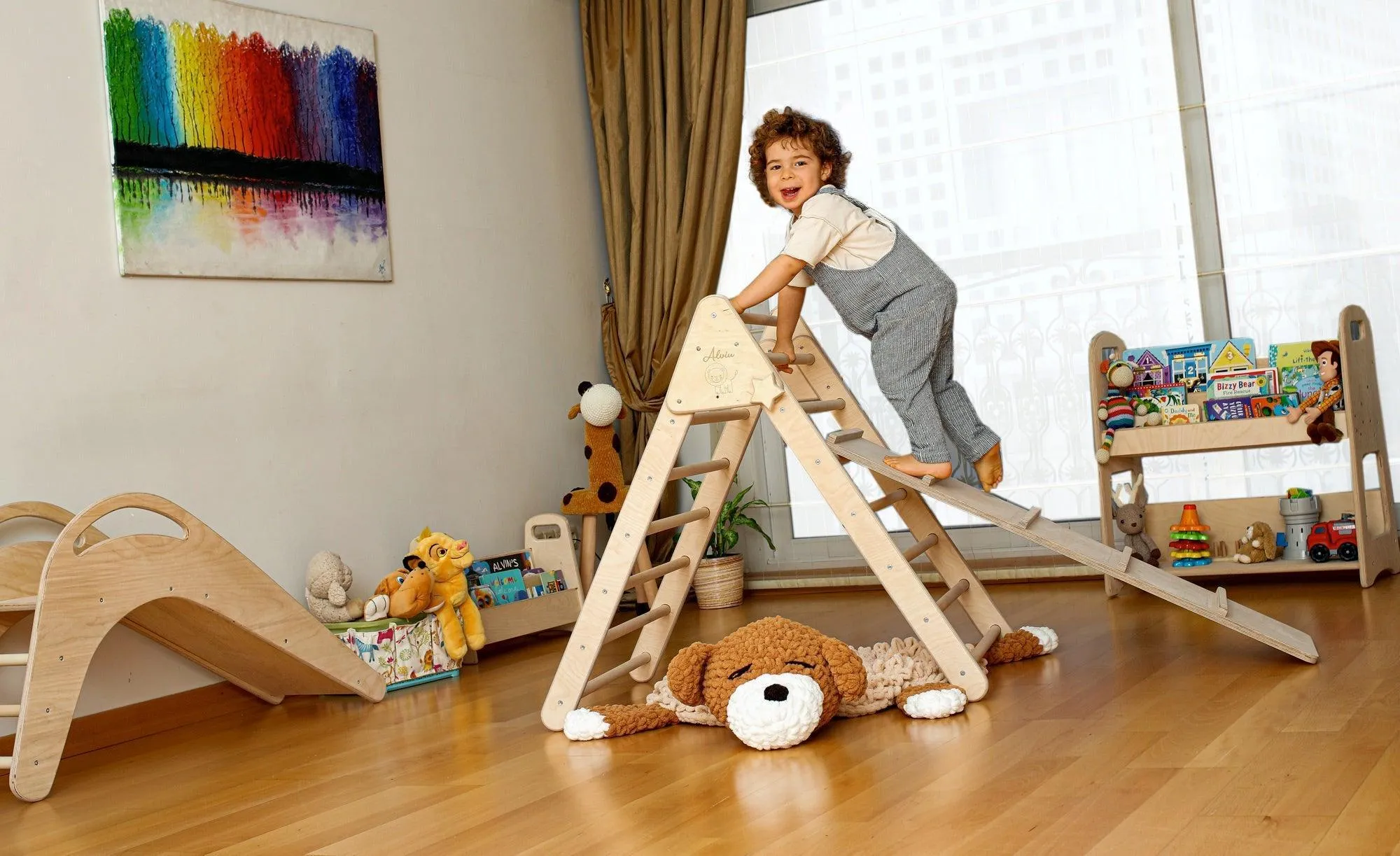 3 Size Montessori Triangle Climber Set | Indoor Playground for Kids