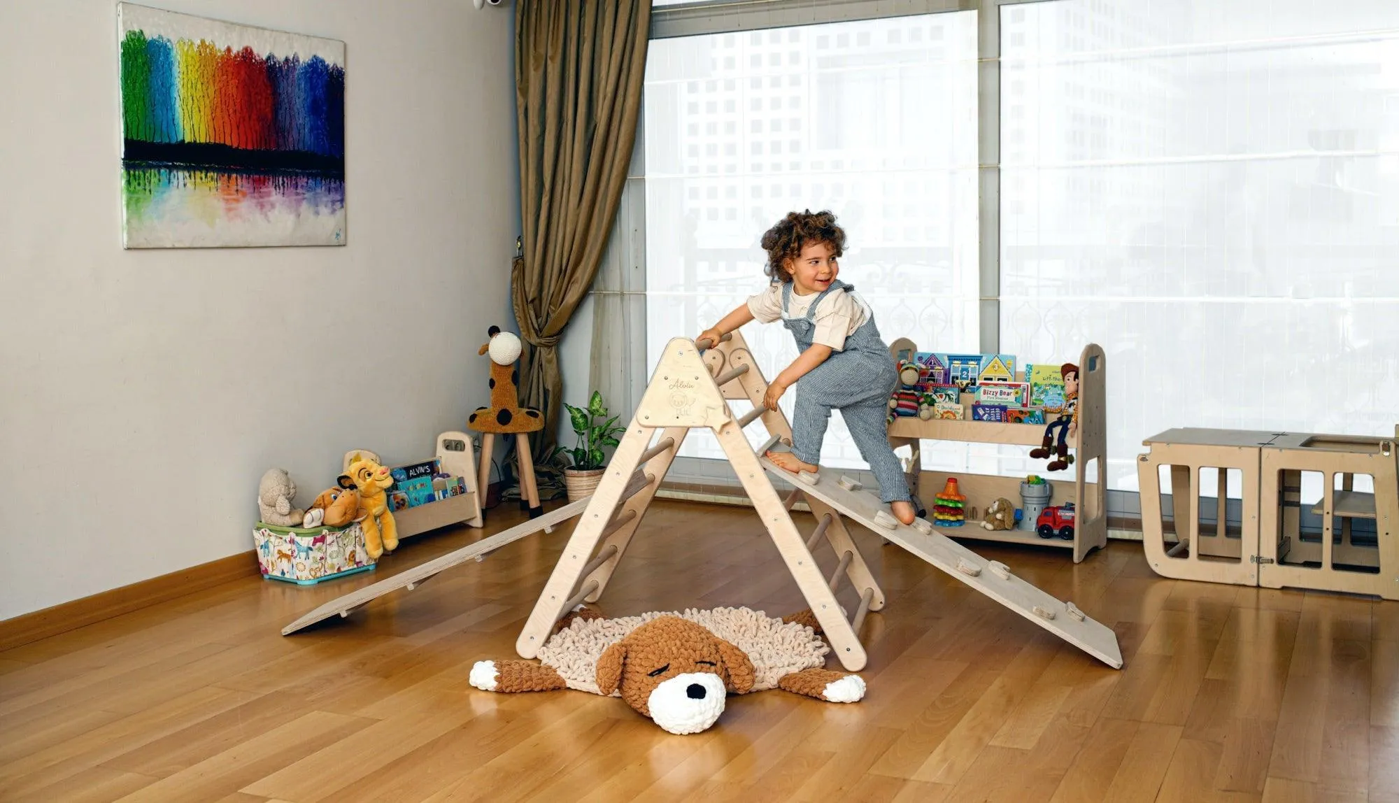 3 Size Montessori Triangle Climber Set | Indoor Playground for Kids