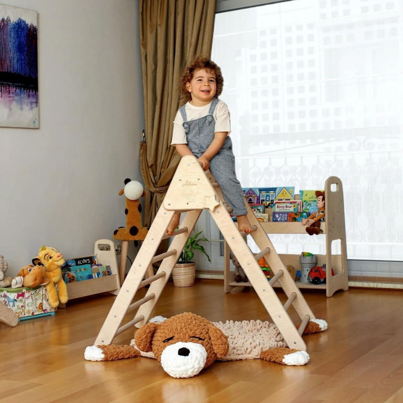 3 Size Montessori Triangle Climber Set | Indoor Playground for Kids