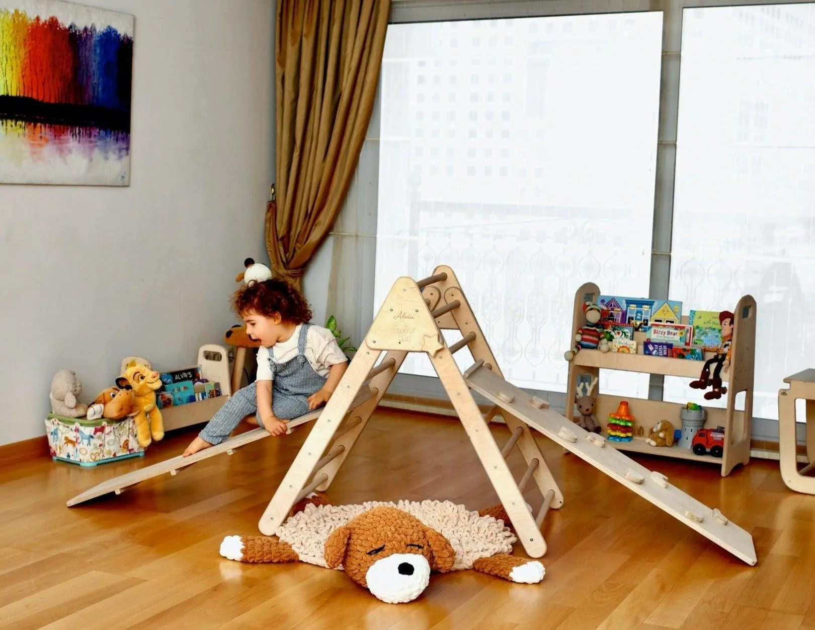 3 Size Montessori Triangle Climber Set | Indoor Playground for Kids