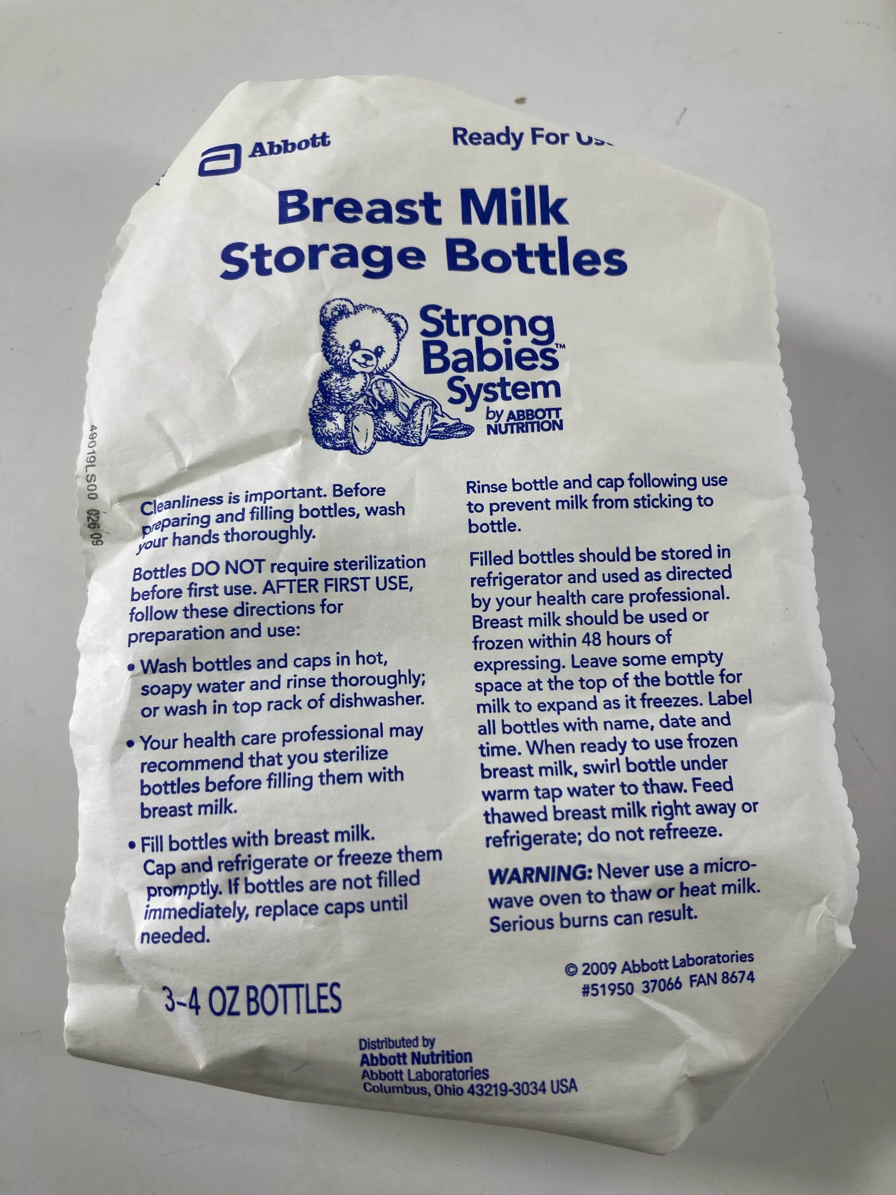 Abbott CustomFeed Breastmilk Storage Bottles