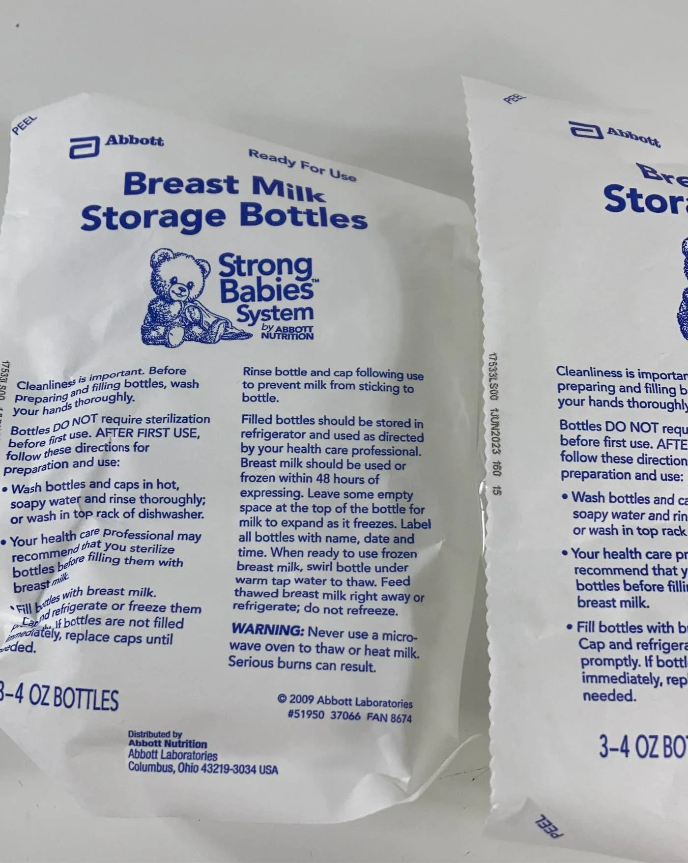 Abbott CustomFeed Breastmilk Storage Bottles