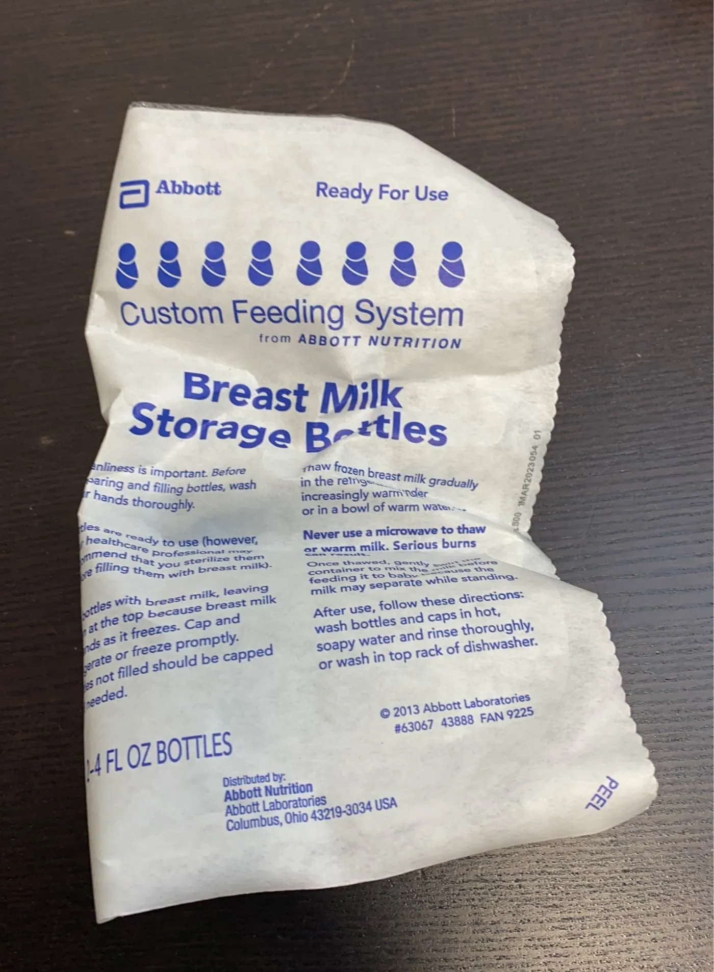Abbott CustomFeed Breastmilk Storage Bottles