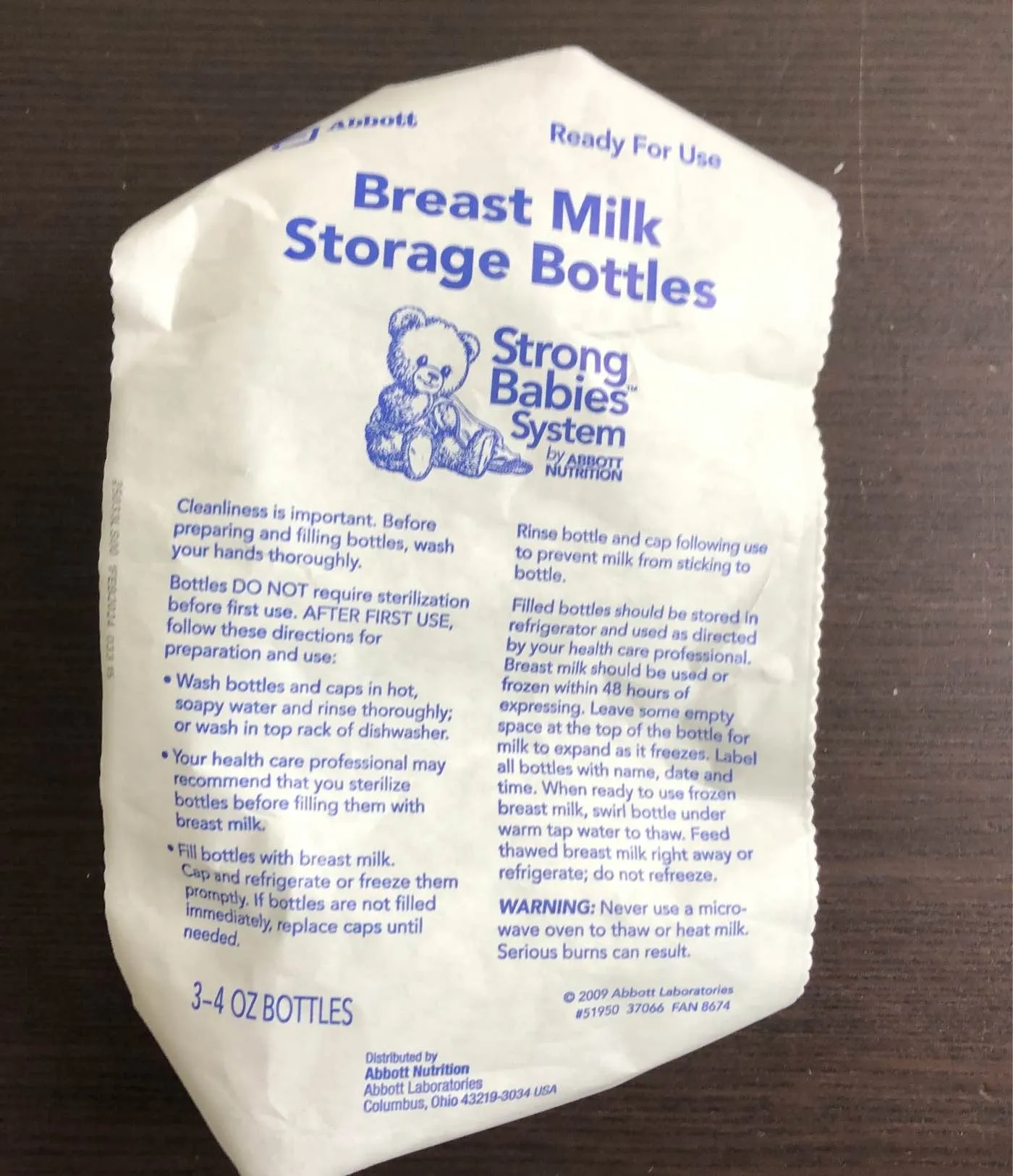 Abbott CustomFeed Breastmilk Storage Bottles