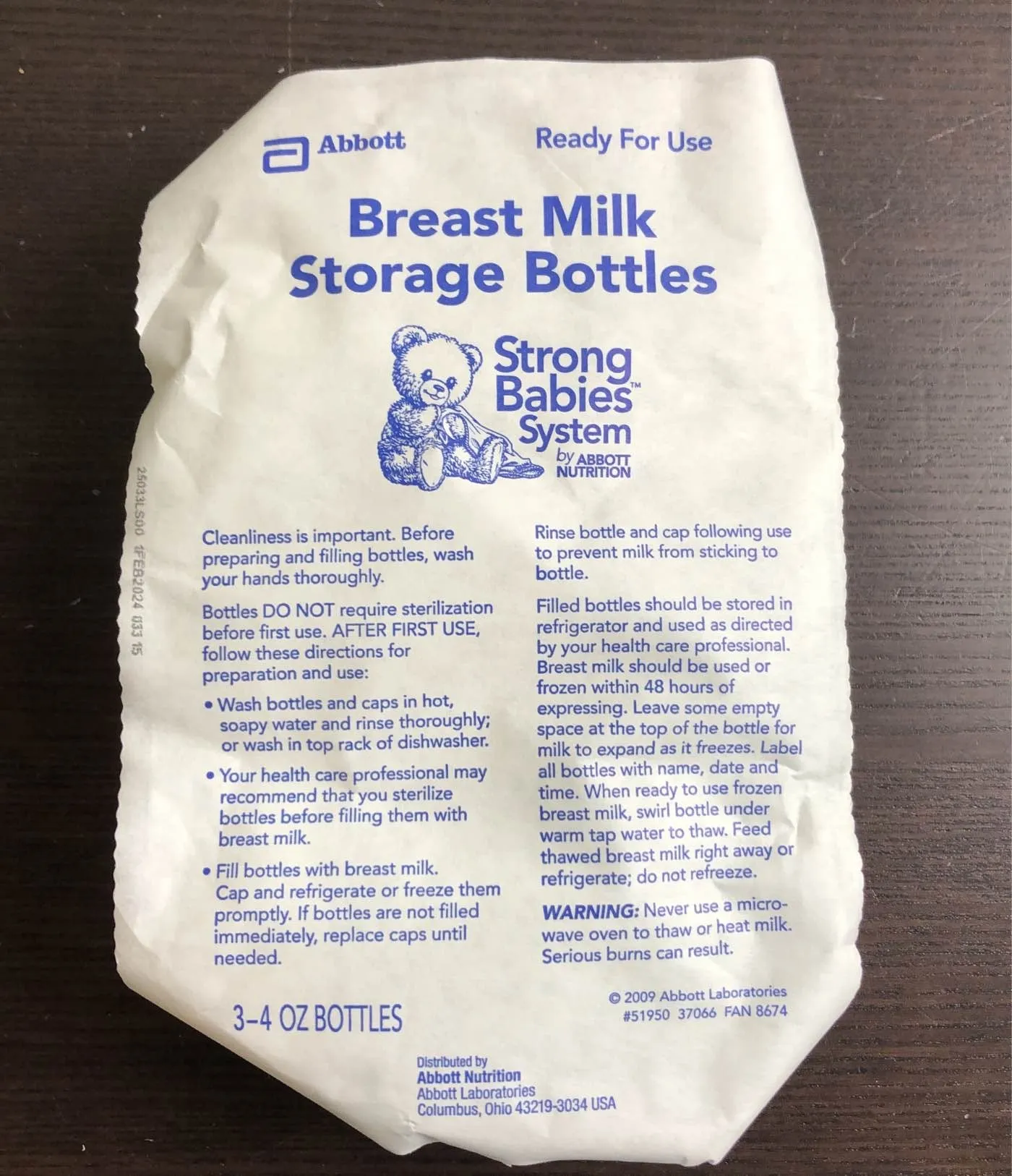 Abbott CustomFeed Breastmilk Storage Bottles