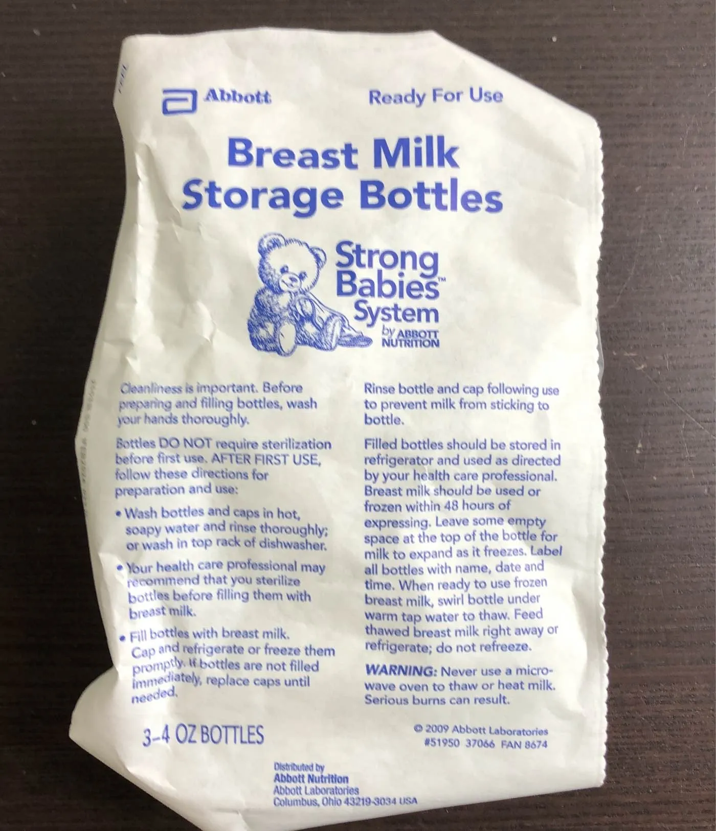 Abbott CustomFeed Breastmilk Storage Bottles