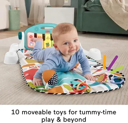 Activity Mat Glow and Grow Kick & Play Piano Gym Blue