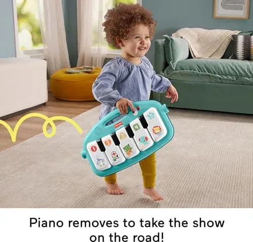 Activity Mat Glow and Grow Kick & Play Piano Gym Blue