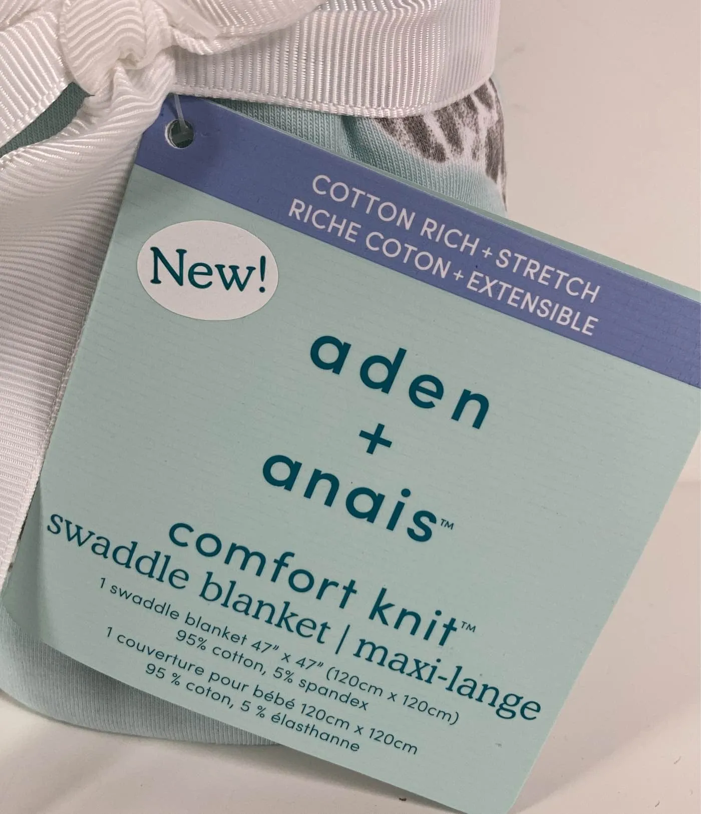 Aden   Anais Comfort Knit Swaddle Blanket, Jade Giraffes