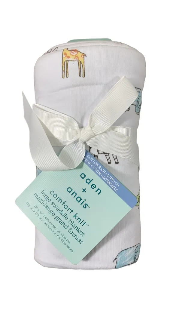 Aden   Anais Comfort Knit Swaddle Blanket, Jungle Jammin