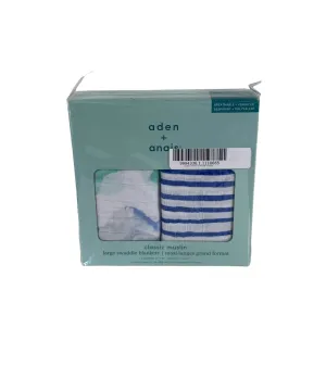 Aden   Anais Large Cotton Muslin Swaddle, 2 Pack, Seafaring