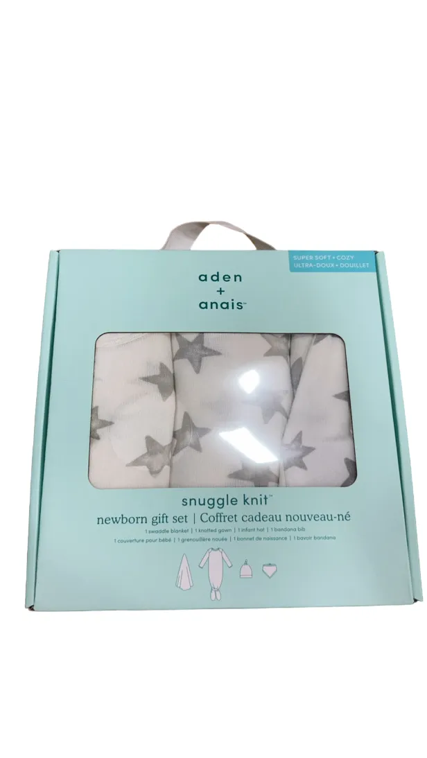 Aden   Anais Snuggle Knit Newborn Gift Set, Star, Small (0-3 months)