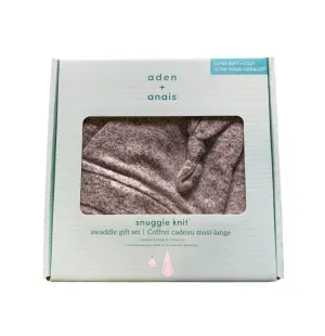 Aden   Anais Snuggle Knit Swaddle Gift Set, Heather Grey