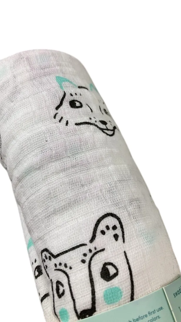 Aden   Anais Swaddle Blanket, Animal Faces