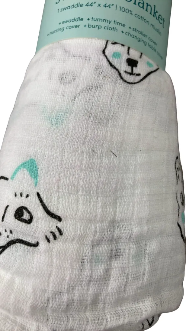 Aden   Anais Swaddle Blanket, Animal Faces