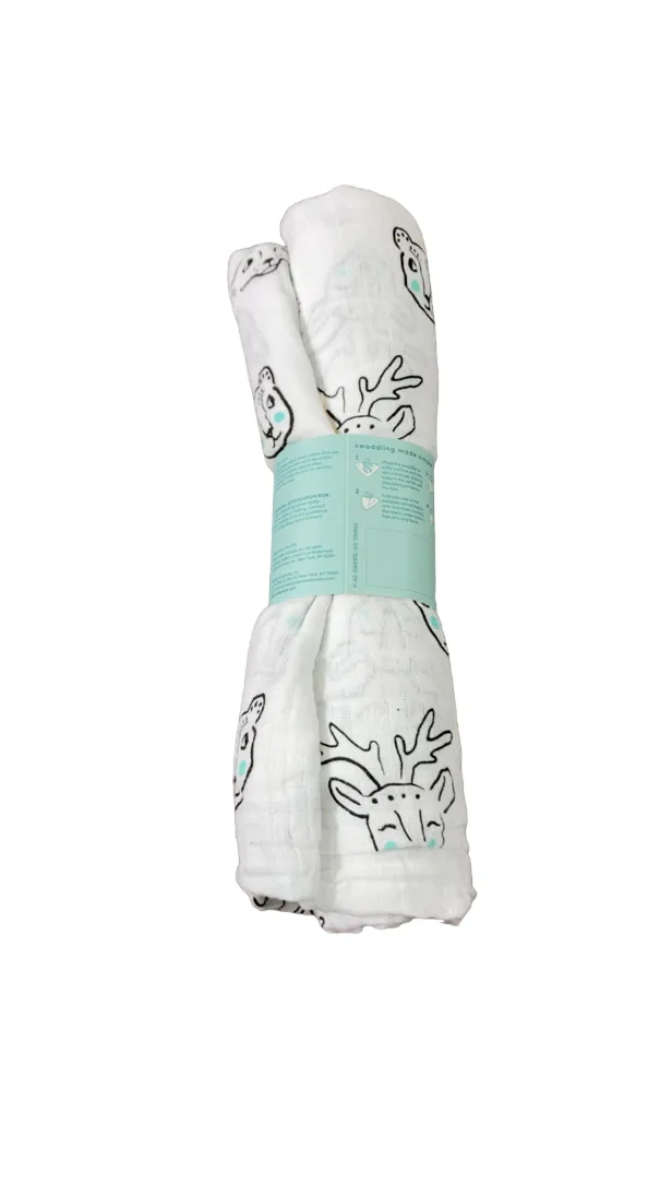 Aden   Anais Swaddle Blanket, Animal Faces