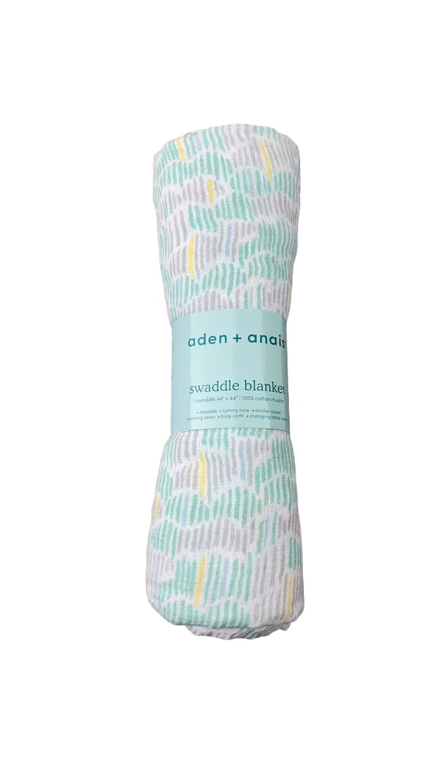 Aden   Anais Swaddle Blanket, Green Stripes