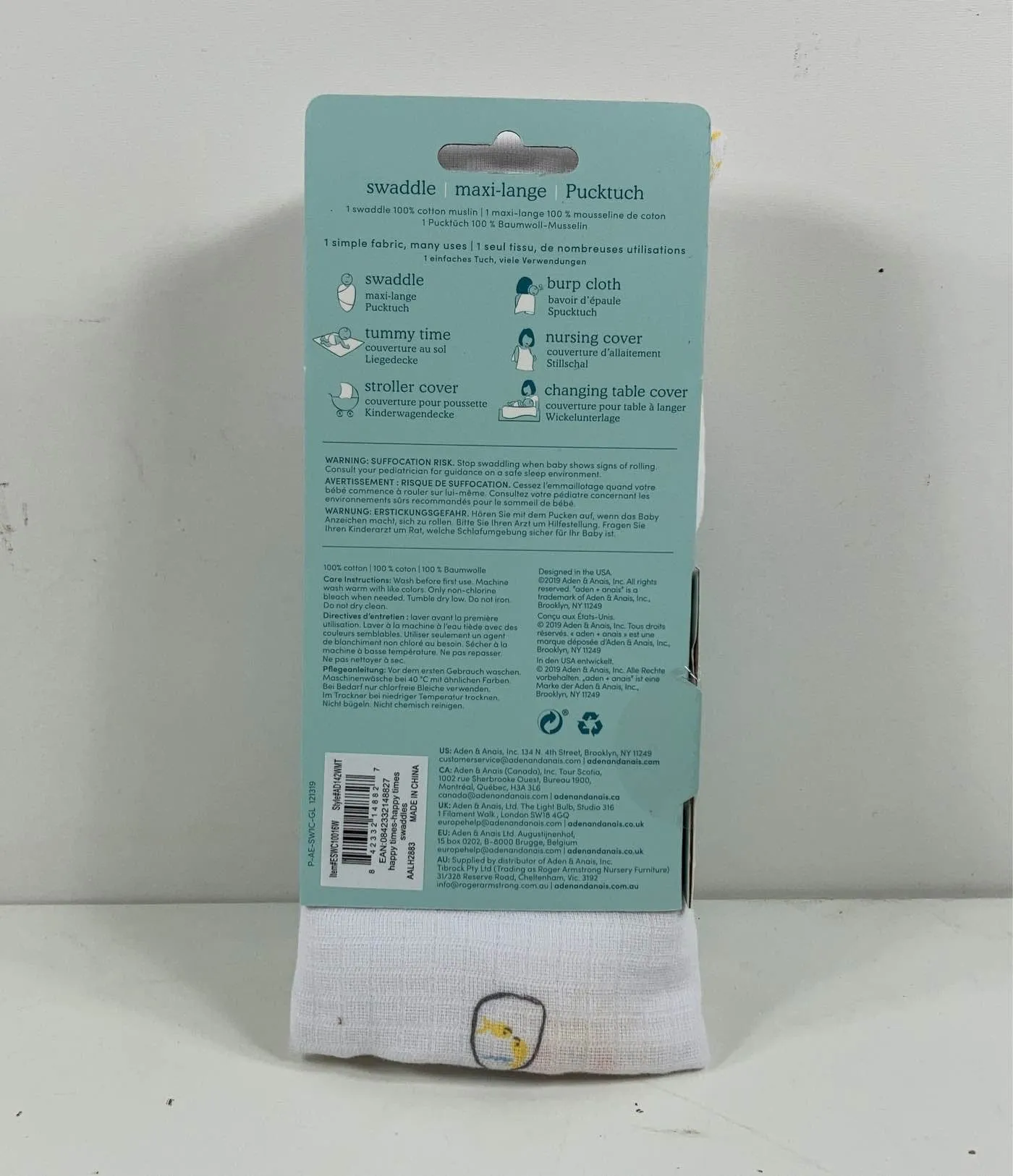 Aden   Anais Swaddle Blanket, Happy Times