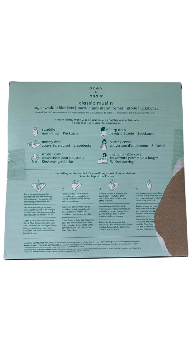 Aden   Anais Swaddle Blanket, Jungle 4-pack