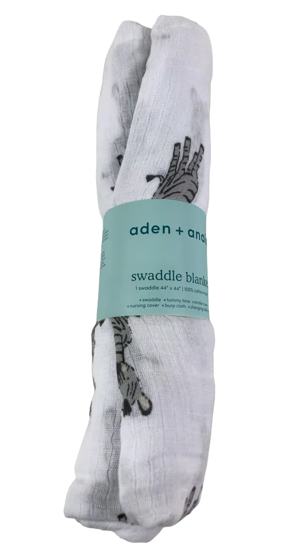 Aden   Anais Swaddle Blanket, Safari Babes Zebra