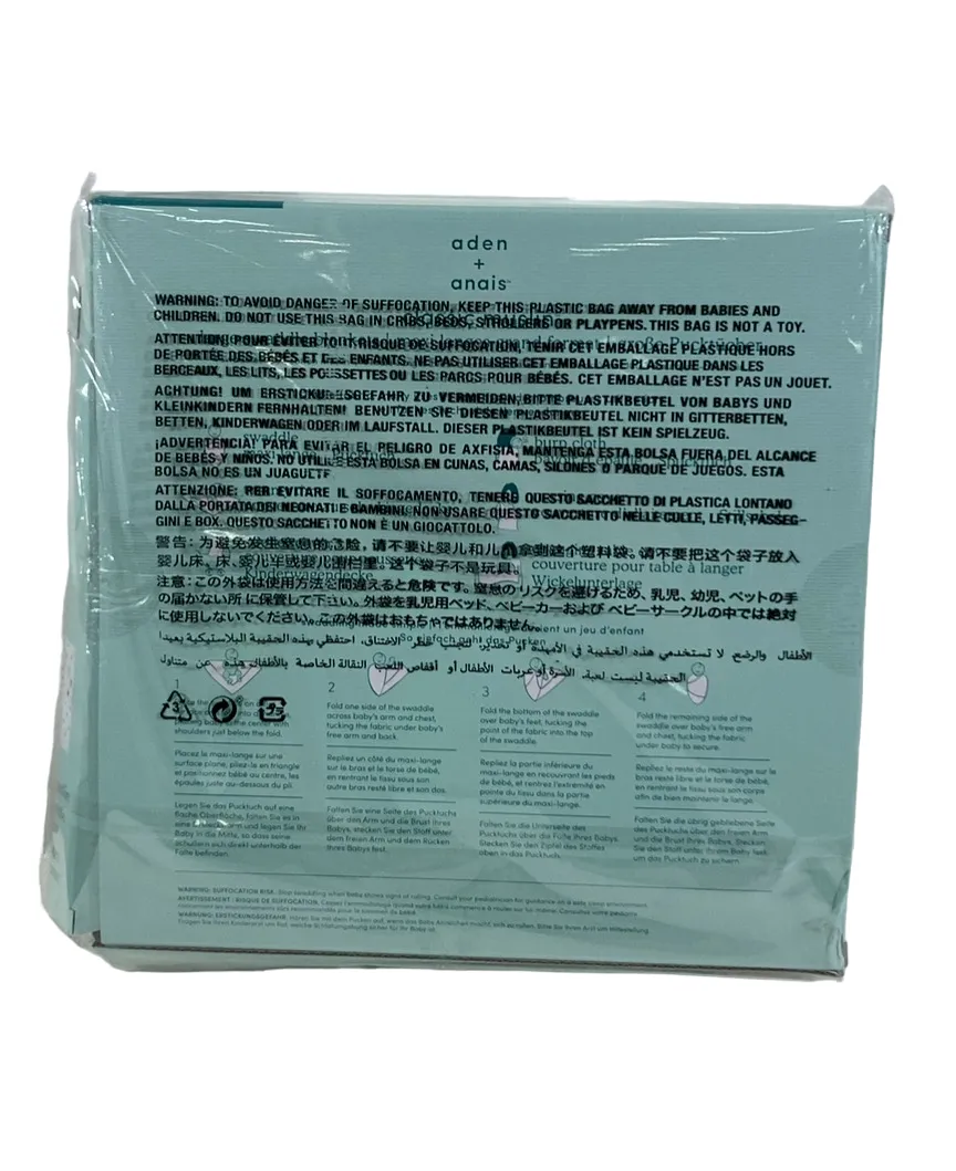 Aden   Anais Swaddle Classic Muslin 4 Pack Rock Star 47" x 47"