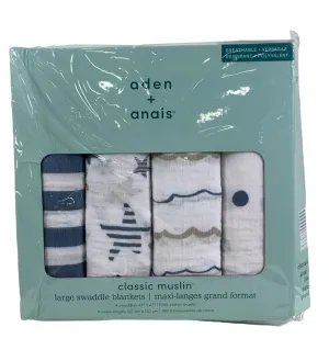Aden   Anais Swaddle Classic Muslin 4 Pack Rock Star 47" x 47"