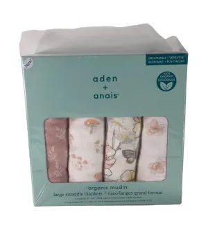 Aden   Anais Swaddle Organic Muslin 4 Pack Earthly 47" x 47"