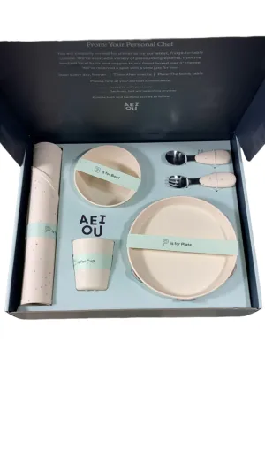 AEIOU Toddler Tableware Gift Set, Oat