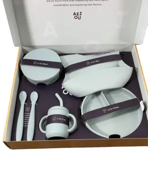AEIOU Toddler Tableware Gift Set, Sage