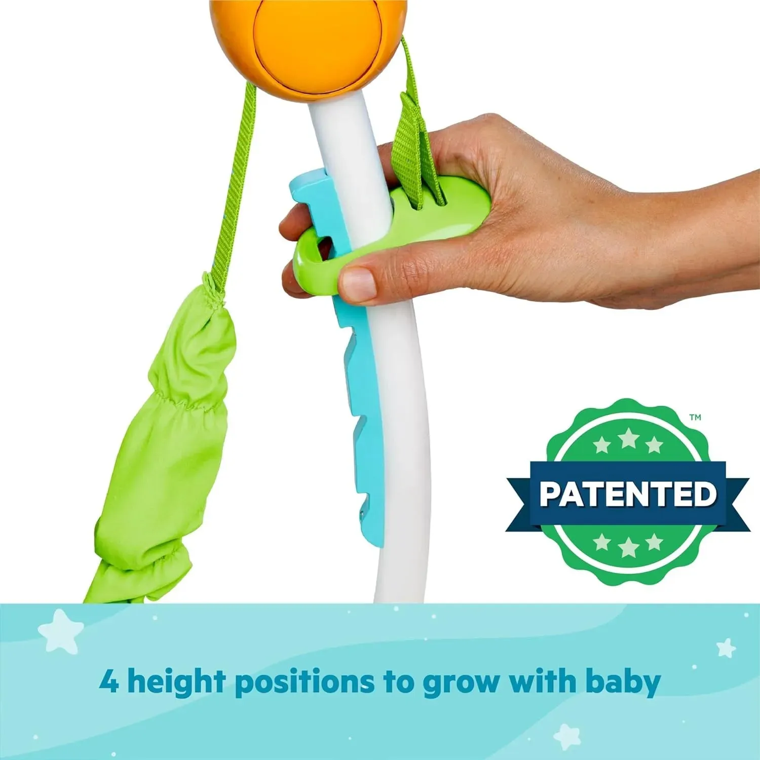 Baby Activity Center Jumper with Interactive Toys, Lights, Songs & Sounds, 6-12 Months (Blue)