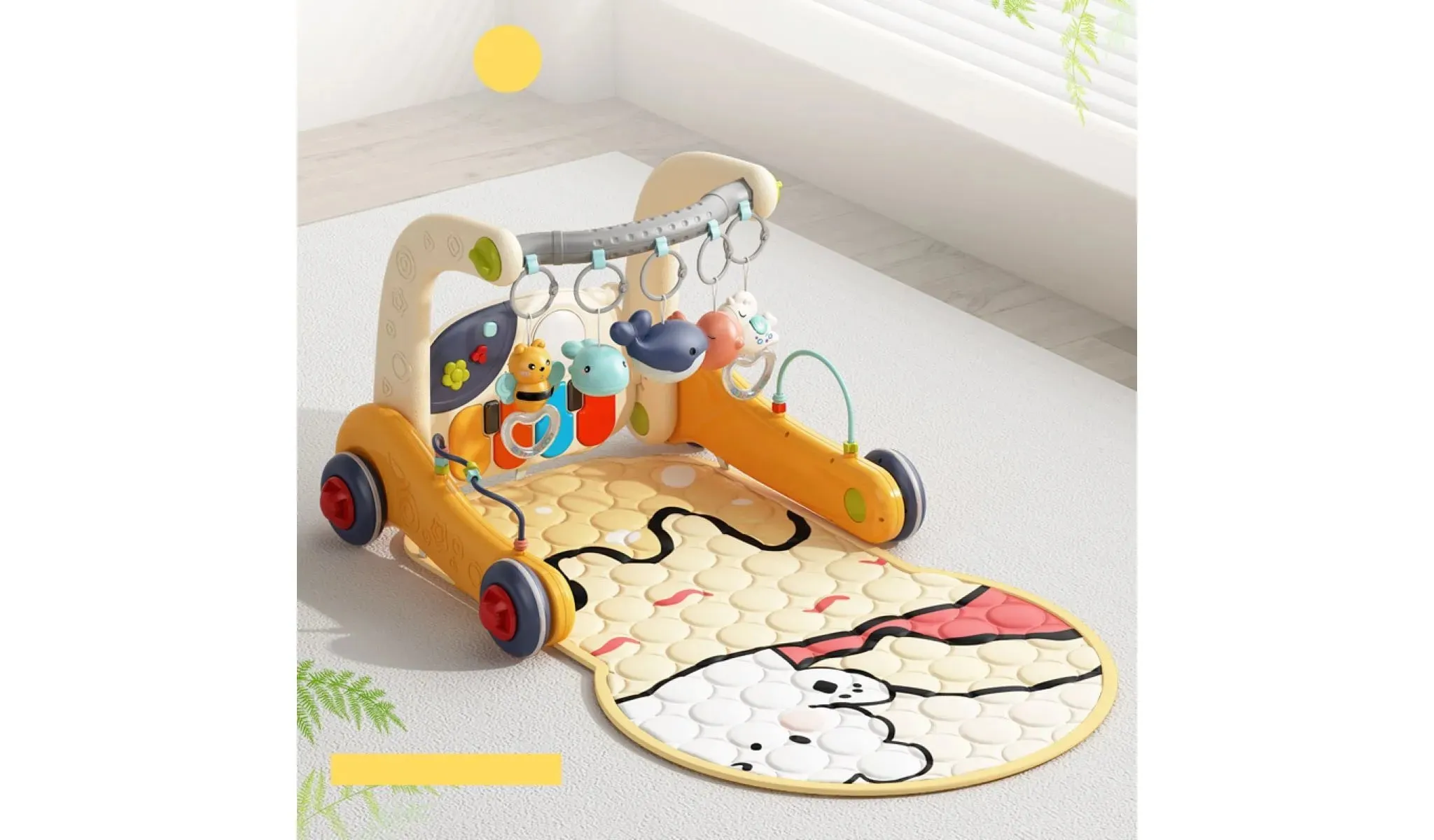 Baby Play Gym 3 in 1 Gym Play Mat & Baby Learning Walker