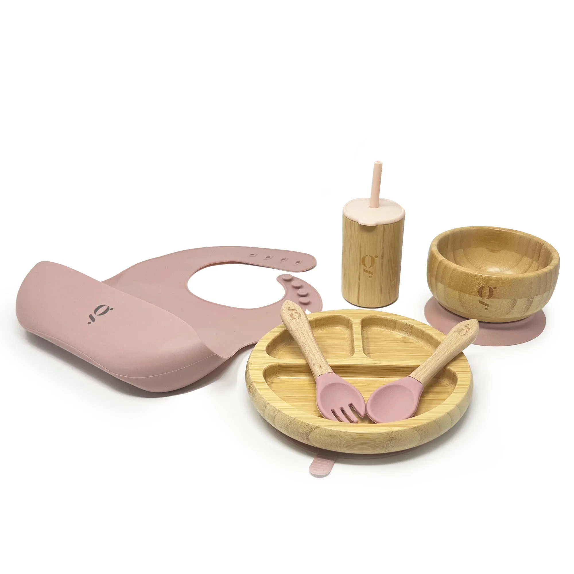 Baby / Toddler Bamboo Dinnerware With Suction Set of 6 Pieces