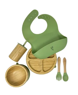 Baby / Toddler Bamboo Dinnerware With Suction Set of 6 Pieces