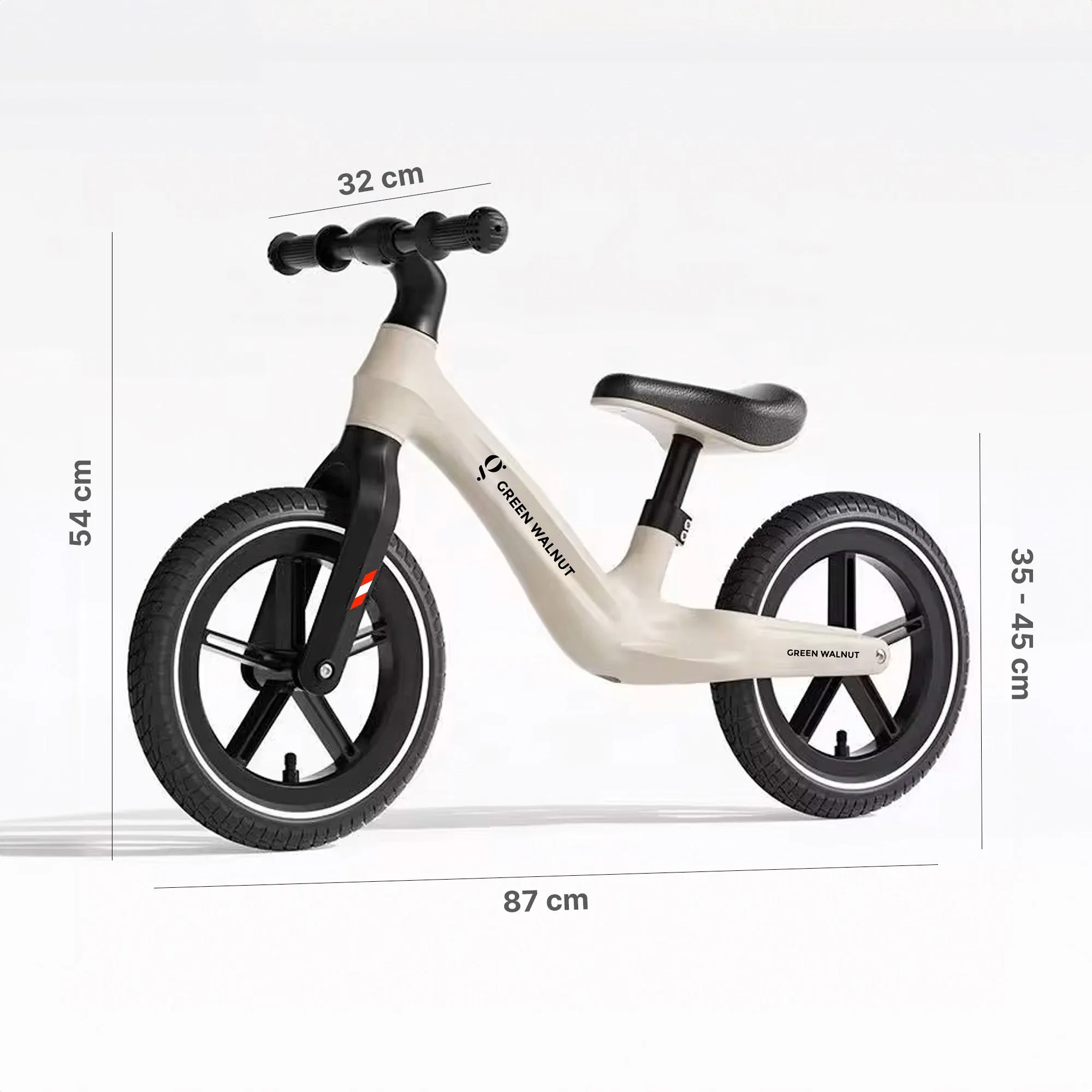 Balance Bike  | 12" Sports Bike | No Pedal Balance Bike (Beige)
