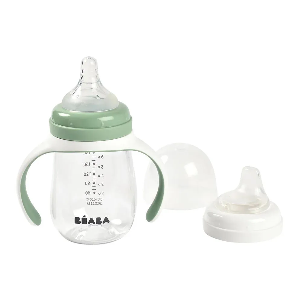 Beaba 2 In1 Bottle To Sippy Learning Cup 210ml