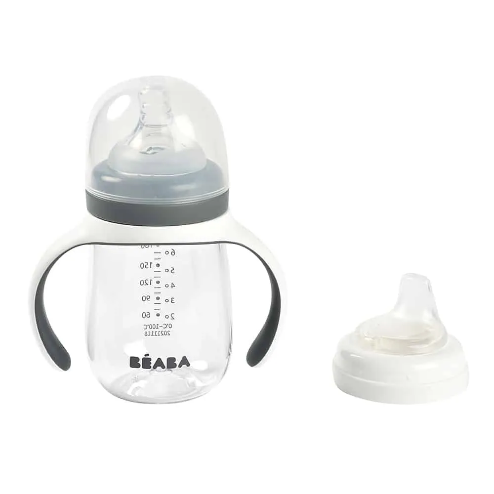 Beaba 2 In1 Bottle To Sippy Learning Cup 210ml