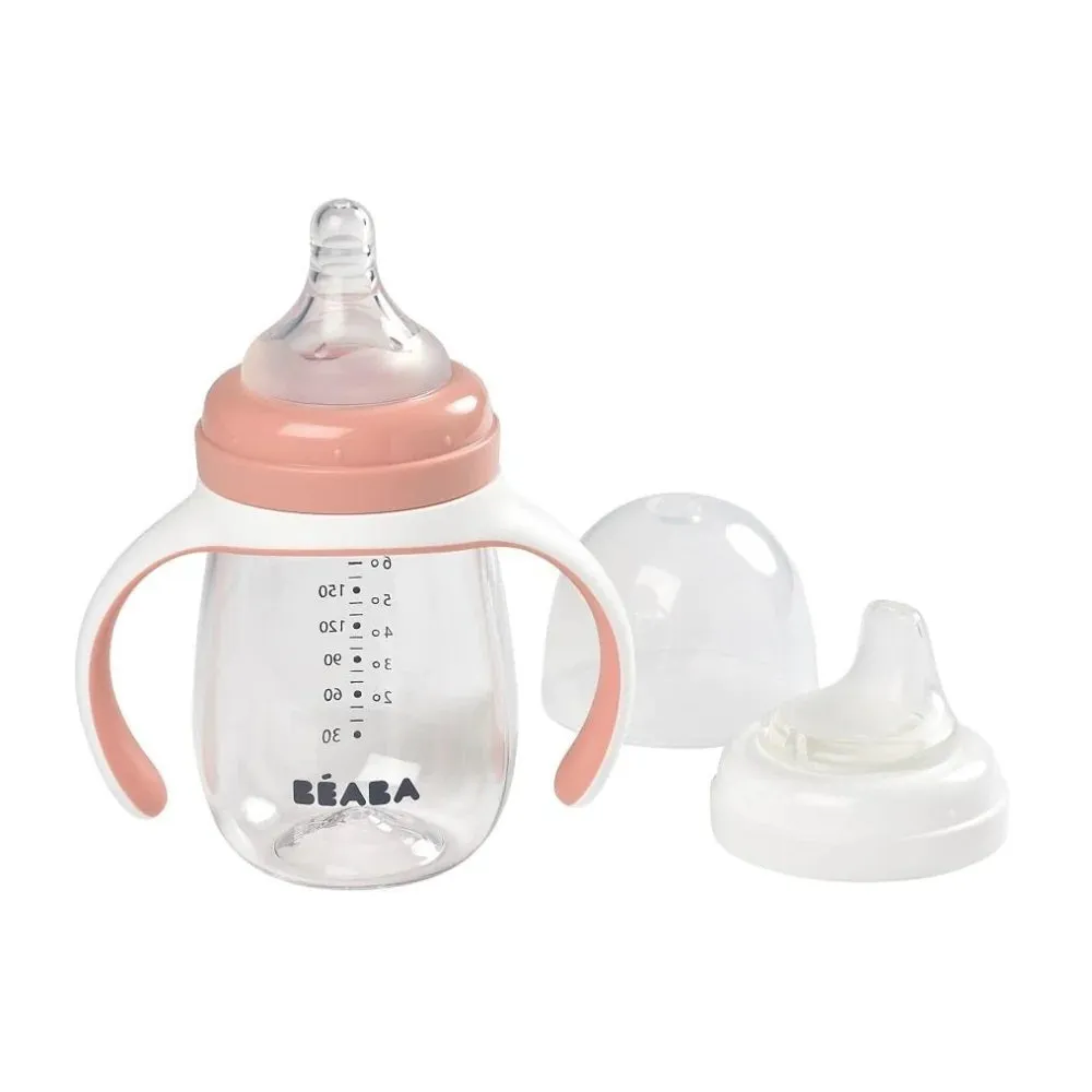 Beaba 2 In1 Bottle To Sippy Learning Cup 210ml