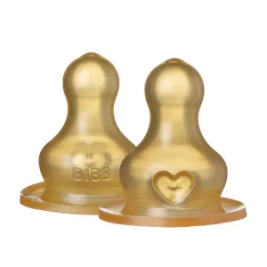 BIBS Latex Teats 2pk For BIBs Glass Bottles