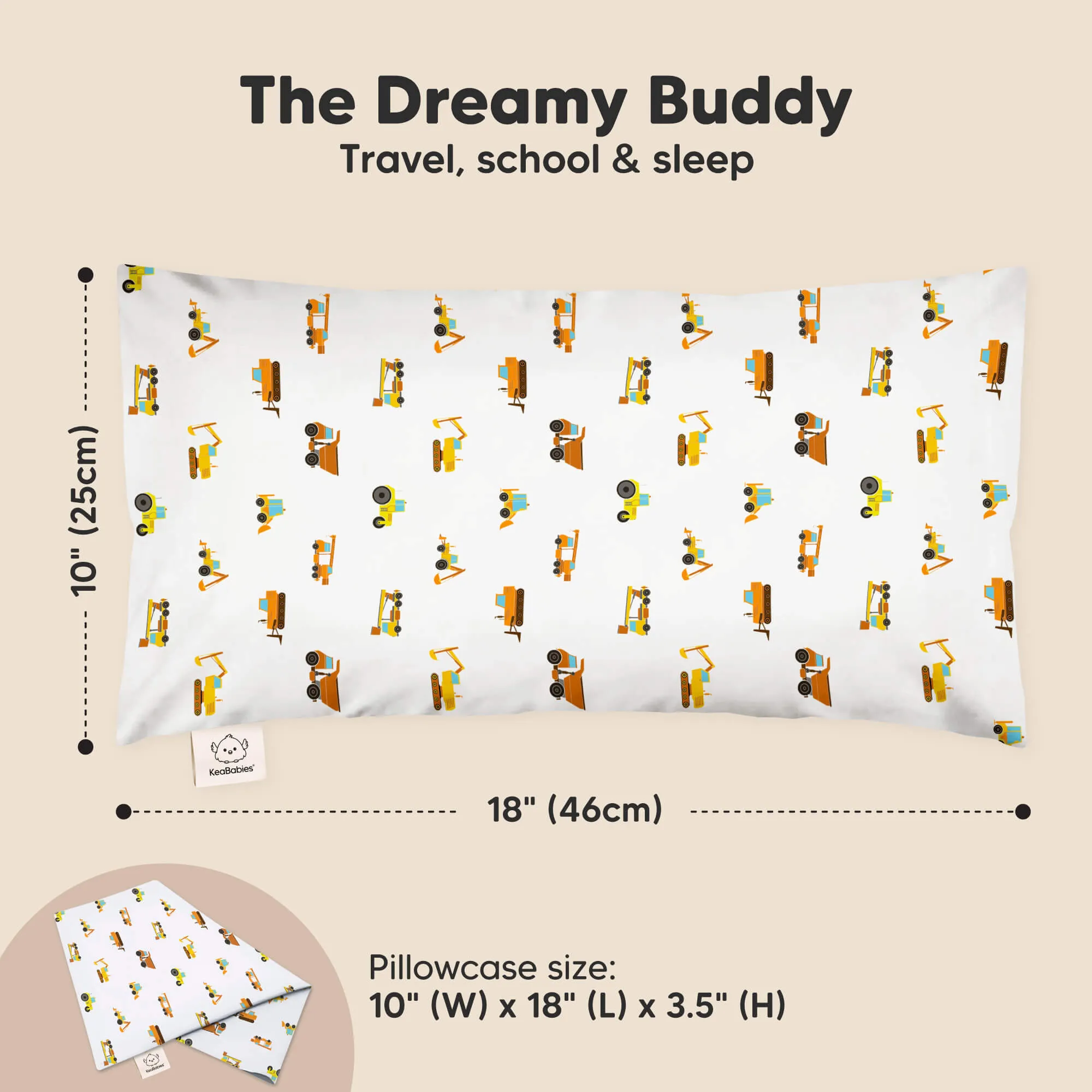 Buddy Toddler Pillow (Construction)