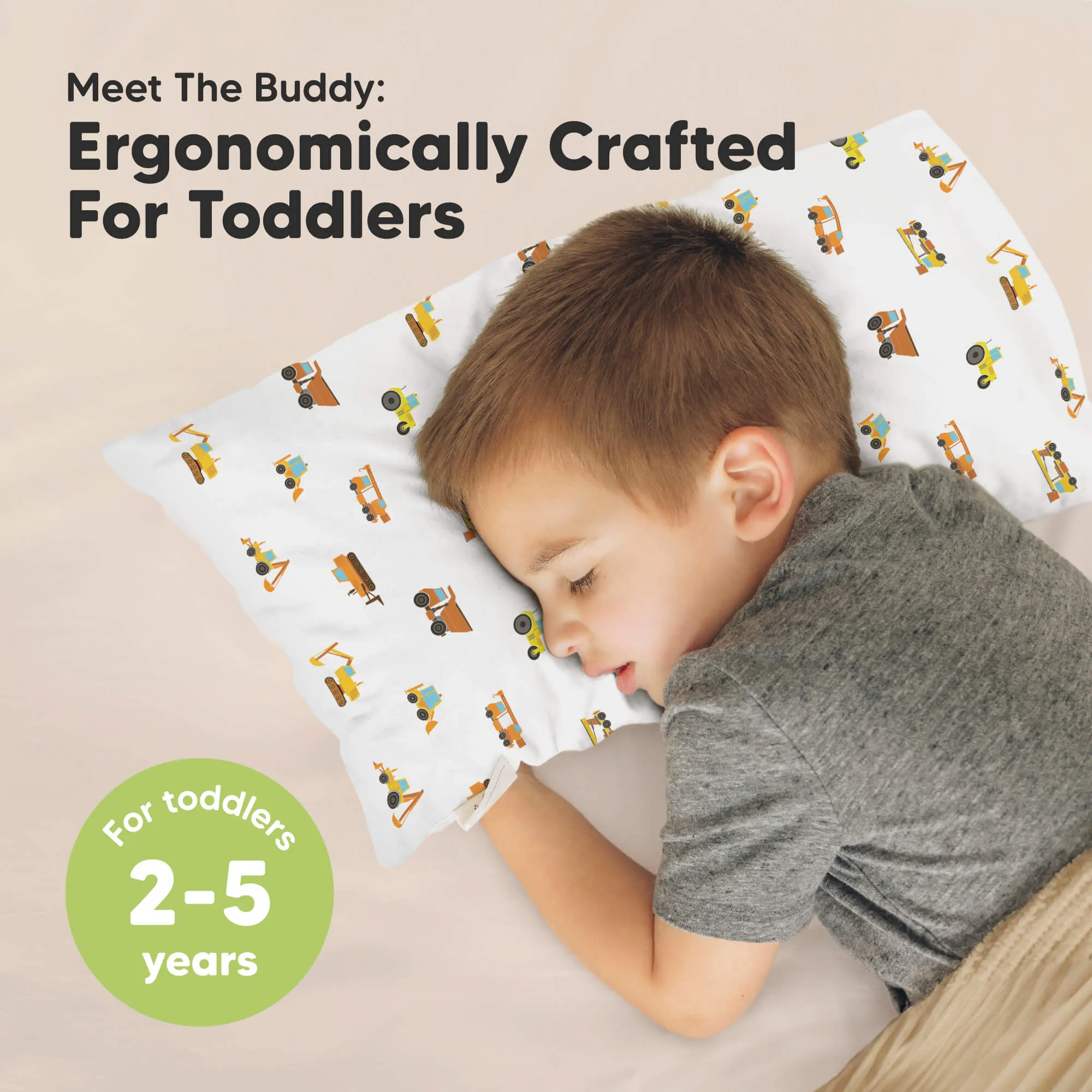 Buddy Toddler Pillow (Construction)