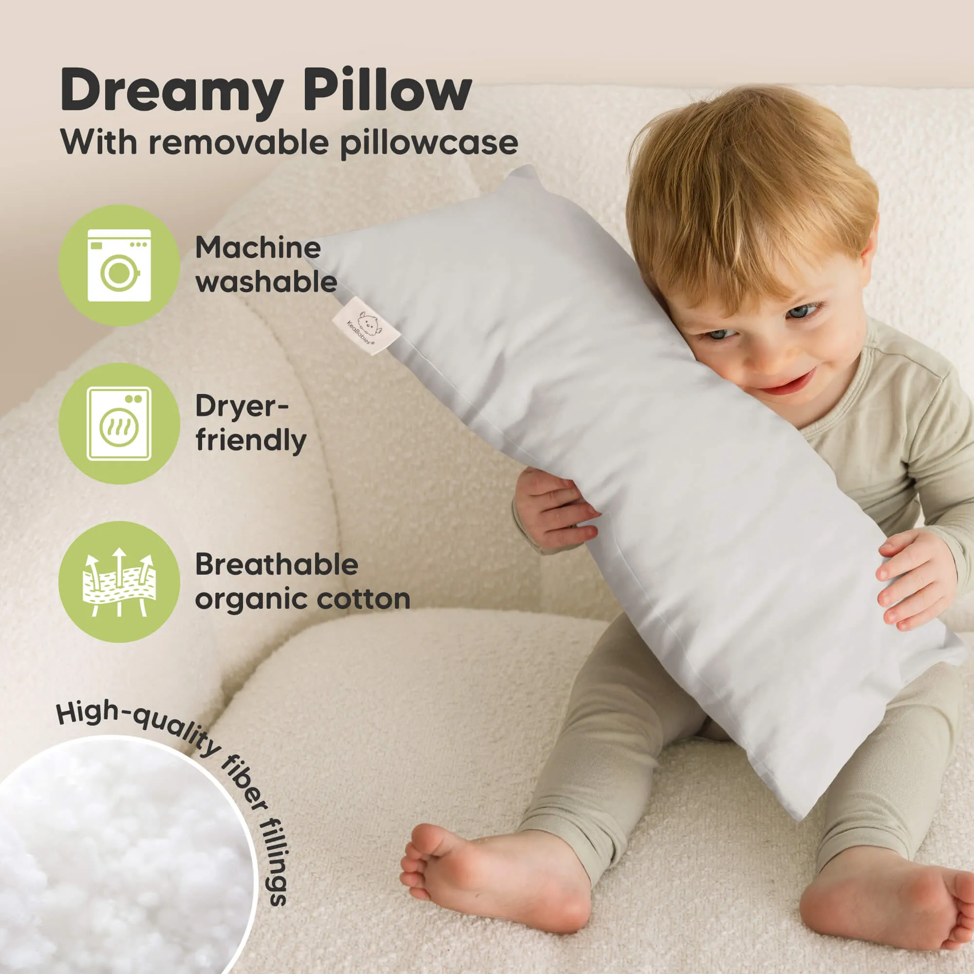 Buddy Toddler Pillow (French Gray)